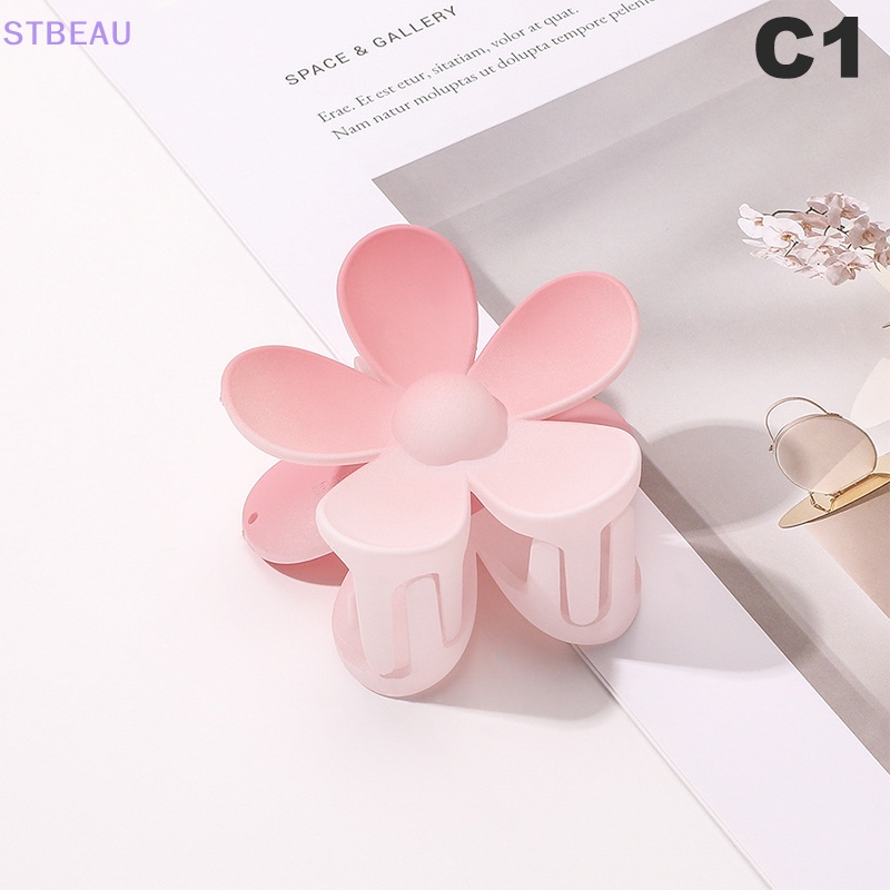 Kẹp tóc hoa anh đào frosted grab kẹp cá mập đa năng tươi kẹp pan hair grab trang sức mme