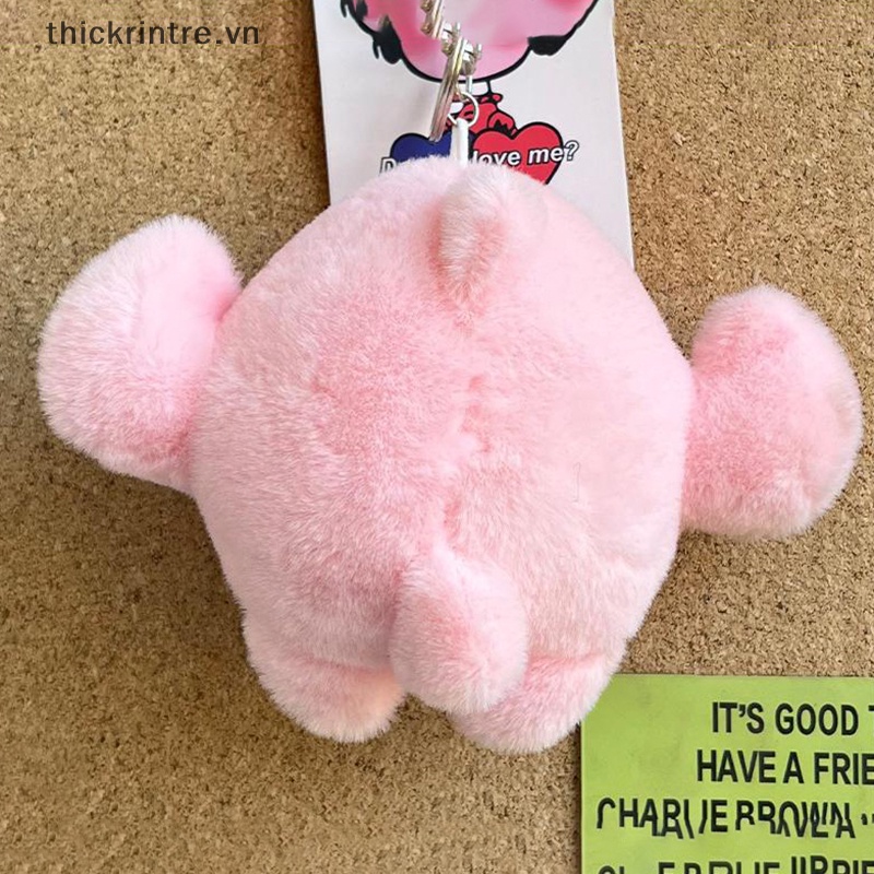 Thi phim hoạt hình dễ thương sáng tạo sang trọng cơ bắp cá mập búp bê keychain kawaii portable keychain túi dây kéo kids gift vn