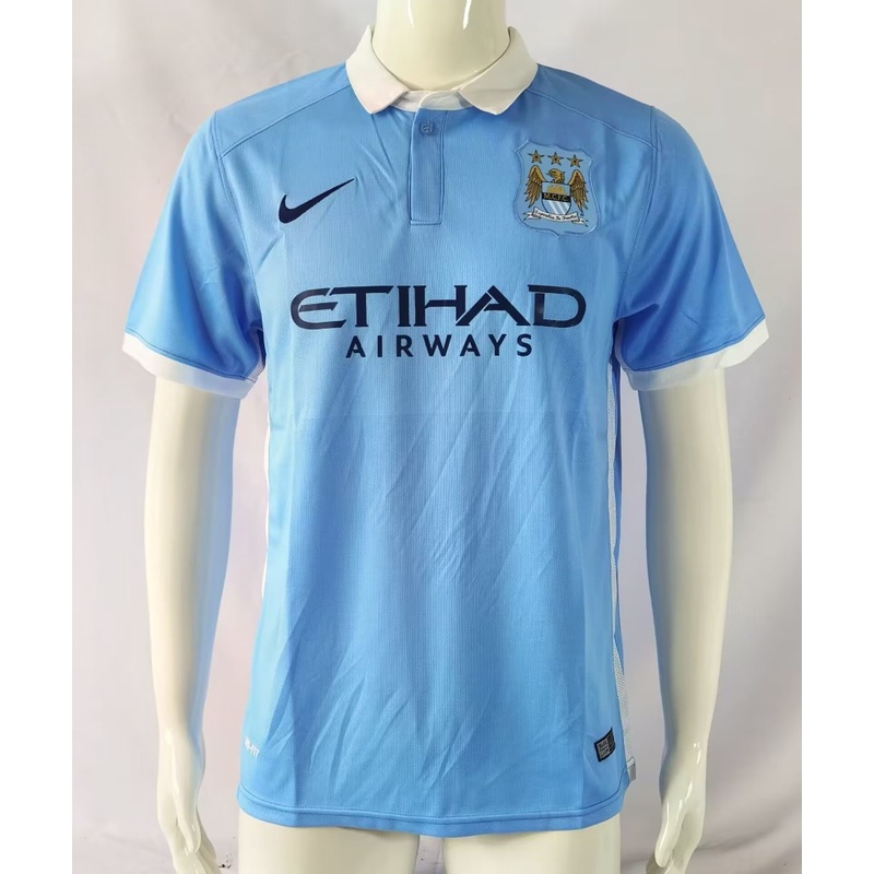 15-16 manchester city home vintage jersey s-xxl bóng đá nam tay ngắn jersey nhanh khô áo bóng đá thể thao aaa