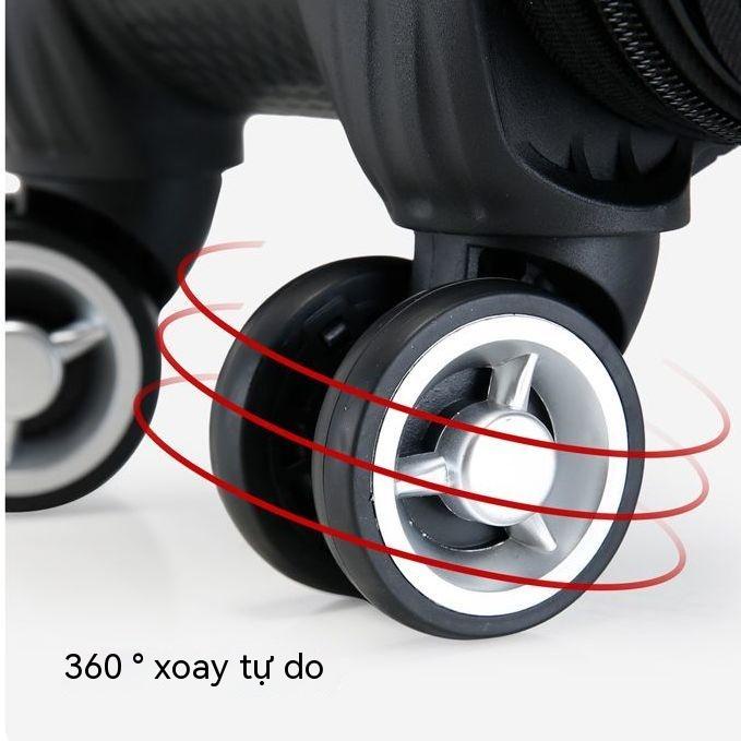 Vali Oxford Buden vali siêu nhẹ nữ vali du lịch công tác nam nắp gập vali da nhỏ tiết diện ngang mở bên