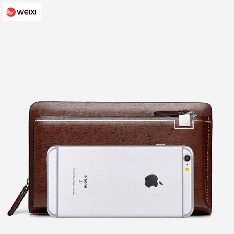 Ví nam dài cầm tay Ví Da Mềm Chống Thấm Nước Có Khóa Kéo Thời Trang Cho Nam ví cầm tay nam