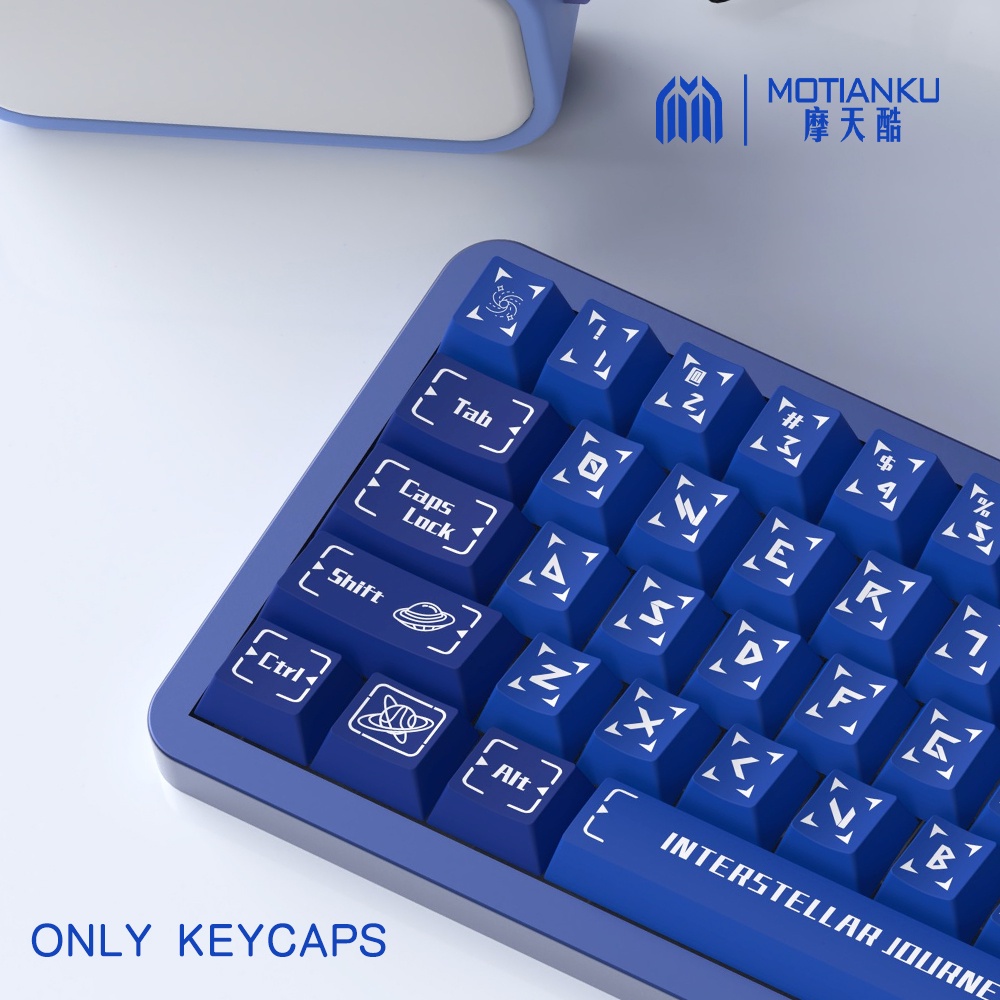 Interstellar journey blue keycaps cherry profile keycap được cá nhân hóa cho bàn phím cơ với phím 7u và iso