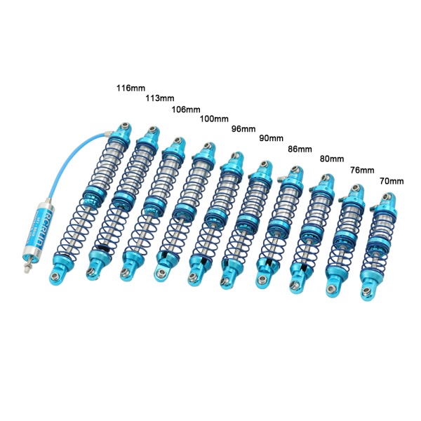 Lin rcrun giảm xóc thủy lực áp suất âm cho 1:10 rc car truggy cruiser rc4wdx4 86mm-123mm