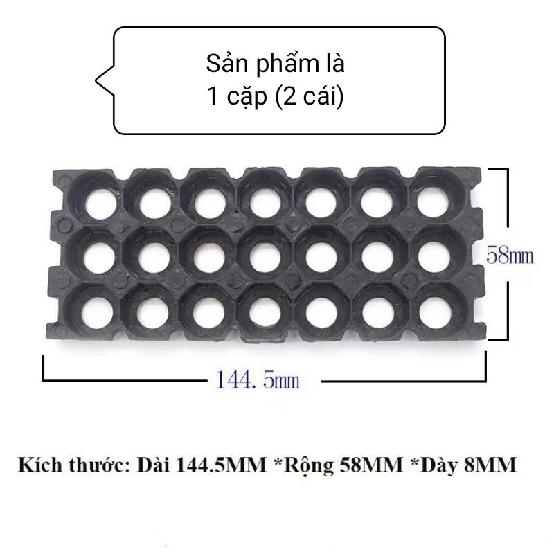 Cặp khung, đế 21 cell pin 18650 chuyên dụng