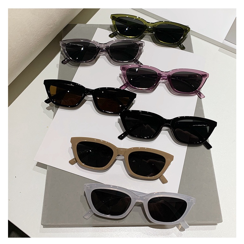 Bản lề kim loại kính mắt mèo chất lượng cao âu mỹ mắt mèo thời trang kính râm kính râm nam high-end gọng nhỏ retro chụp ảnh đường phố cặp đôi kính uv