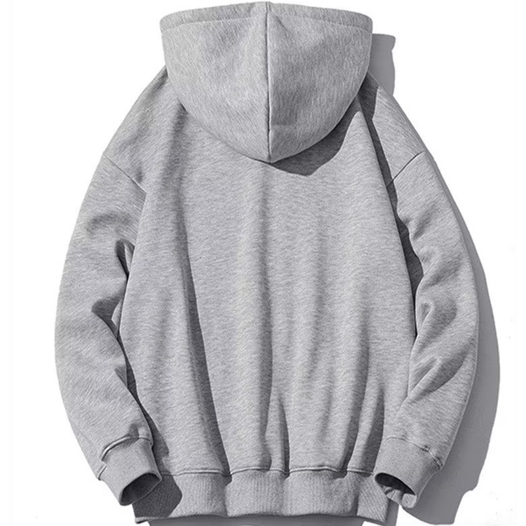 Áo hoodie Tay Dài Dáng Rộng Màu Trơn Phong Cách Hàn Quốc Thời Trang Cho Nam Giới Cỡ m-5xl