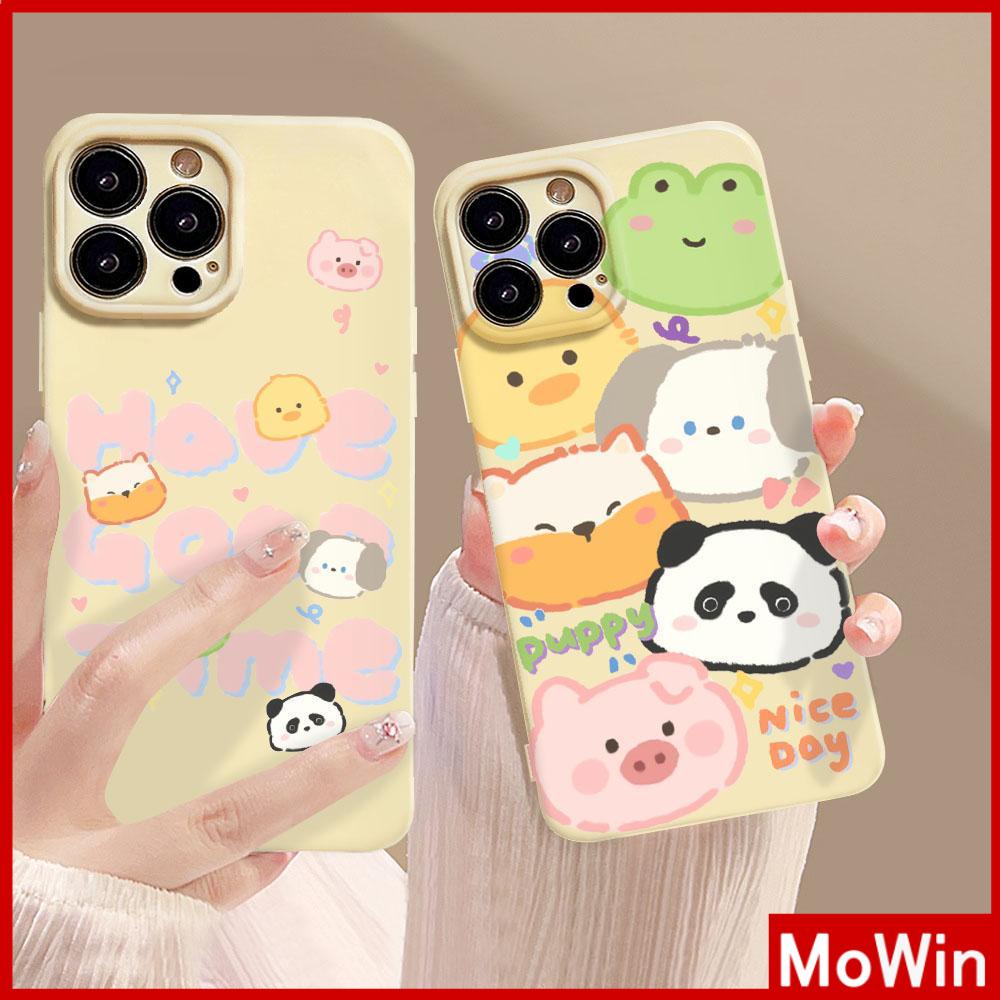 Ốp lưng iPhone 14 Pro Max Ốp Lưng iPhone Jelly Ốp Lưng Điện Thoại Màu Vàng Mềm TPU Chống Sốc Bảo Vệ Máy Ảnh Đồng Hành Động Vật Dễ Thương Gấu Trúc Tương Thích Với iPhone 13 Pro Max 12 11 XR XS 7 8