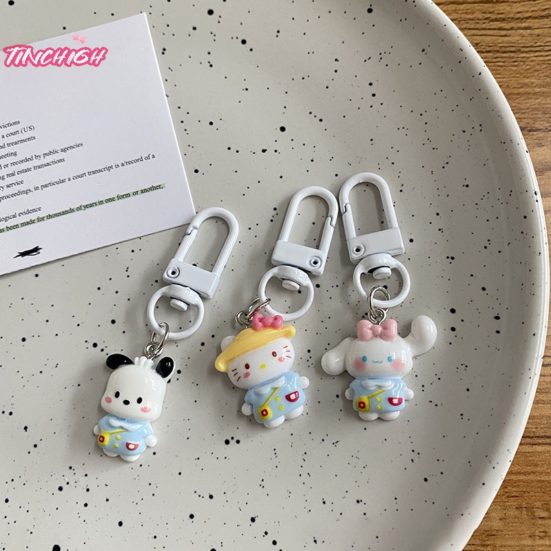 Phim hoạt hình sanrio anime my melody bag keychain dễ thương cinnamonroll kitty charm mặt dây chuyền đồ nữ tính trang trí móc chìa khóa ô tô