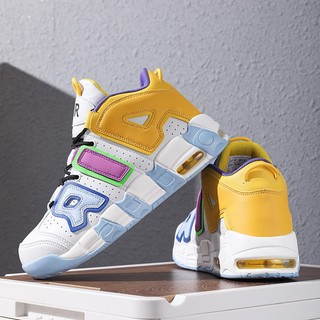  Mẫu cặp đôi chất lượng cao giày bóng rổ cho nam nữ giày thể thao thông thường thoáng khí cao size: 36-45 