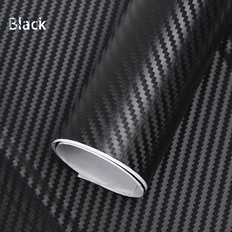 Jinhf 3d sợi carbon vinyl tấm bọc xe hơi cuộn phim dán decal 127x30cm hot