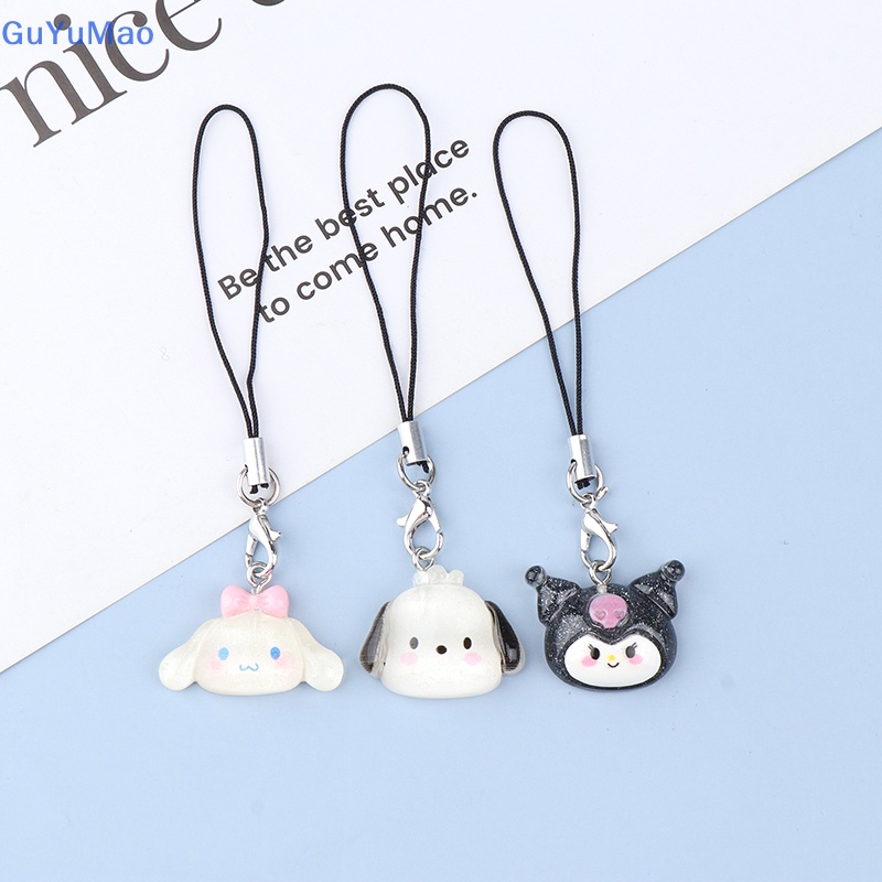 Kawaii kuromi dây buộc my melody cinnamoroll sinh viên làm đẹp điện thoại case ba lô búp bê mặt dây chuyền charm toy girls quà tặng prta