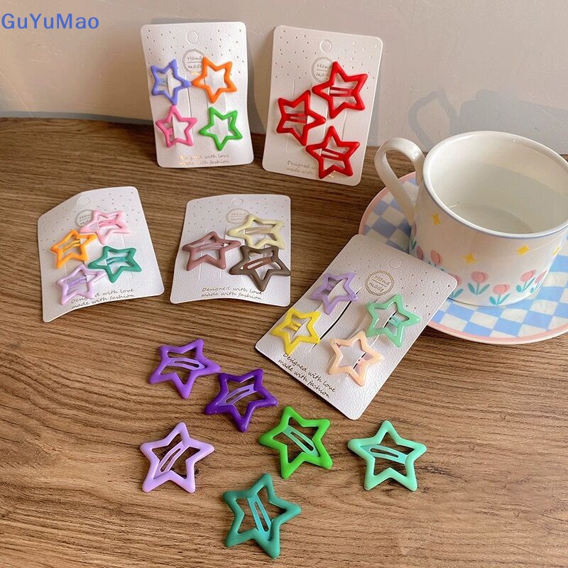 3/4 cái đầy màu sắc ngôi sao bb kẹp tóc phụ nữ grils dễ thương kim loại ngôi sao kẹp tóc bên barrettes kẹp tóc mũ nón phụ kiện tóc prta