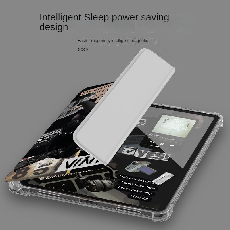 Dành cho ipad 2021 pro 11 vỏ bảo vệ gen9 / 8 / 710.2 vintage boys mini6 trong suốt gen5 / 6 9.7 anti drop air4 / 5 10.9 trifold 2022 gen 10 10.9 cartoon ipad case