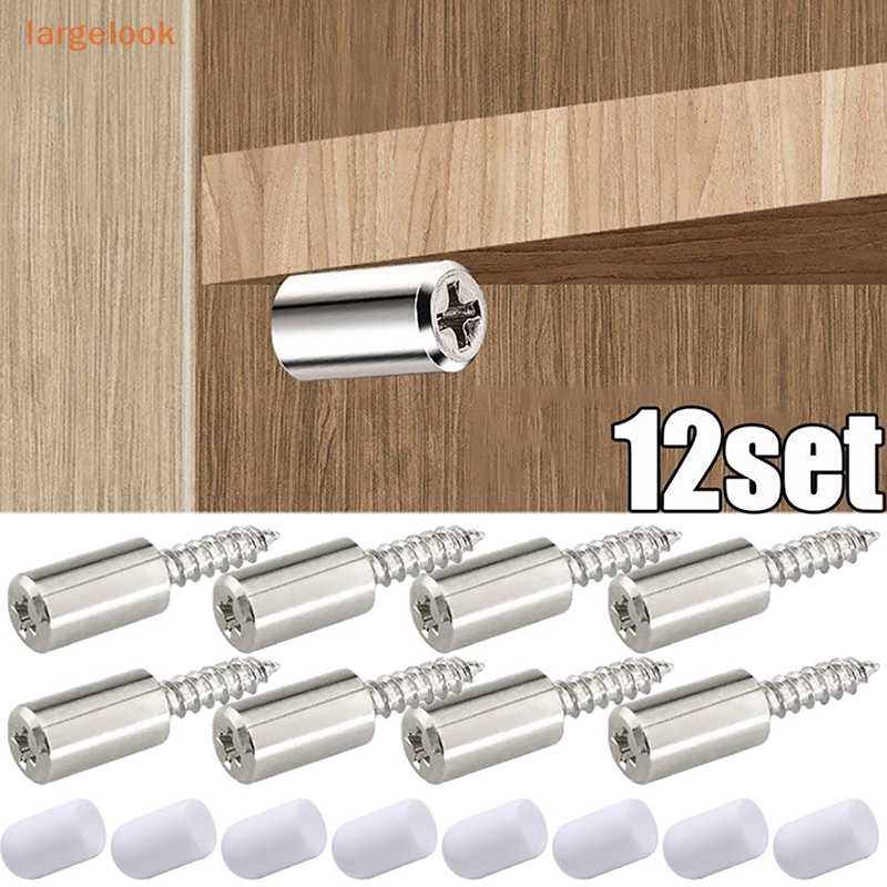 [largelook] 12set cross self-tapping screw with rubber sleeve laminate hỗ trợ tủ quần áo tự chế tủ kính cứng nonslip partition nail