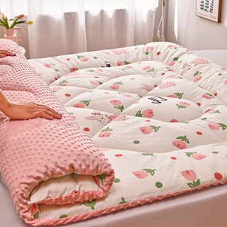 Đệm gia dụng nhung lông vũ, nệm giường đơn cho ký túc xá sinh viên, thảm trải sàn trẻ em, thảm ngủ có sẵn ở cả hai bên