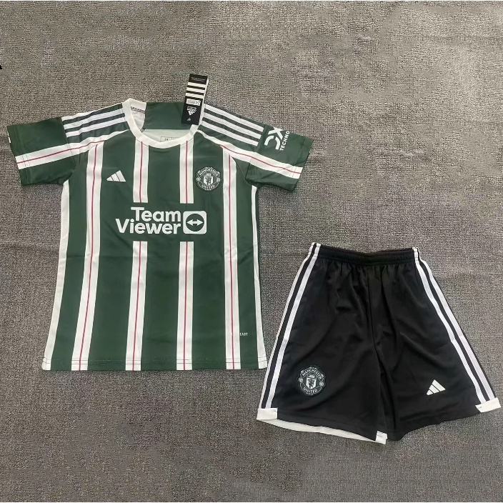 Trẻ em 23-24 man-utd mu sân nhà thứ 3 áo bóng đá set manunited tops quần short suit