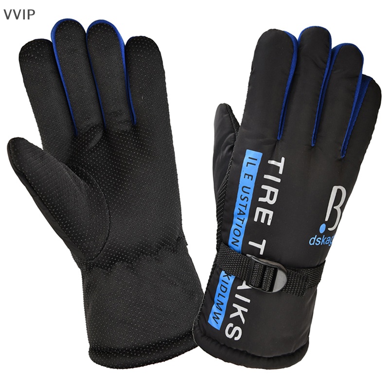 Vvvn găng tay mùa đông không thấm nước mùa đông ấm áp trượt tuyết đi xe máy găng tay chống trượt độ dày thể thao nhiệt găng tay cắm trại đi bộ đường dài găng tay du lịch qdd