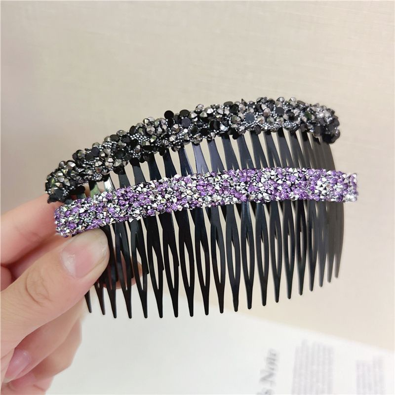 Lược cài tóc HAIMEIKANG đính kim cương đầy màu sắc thời trang thanh lịch cho nữ