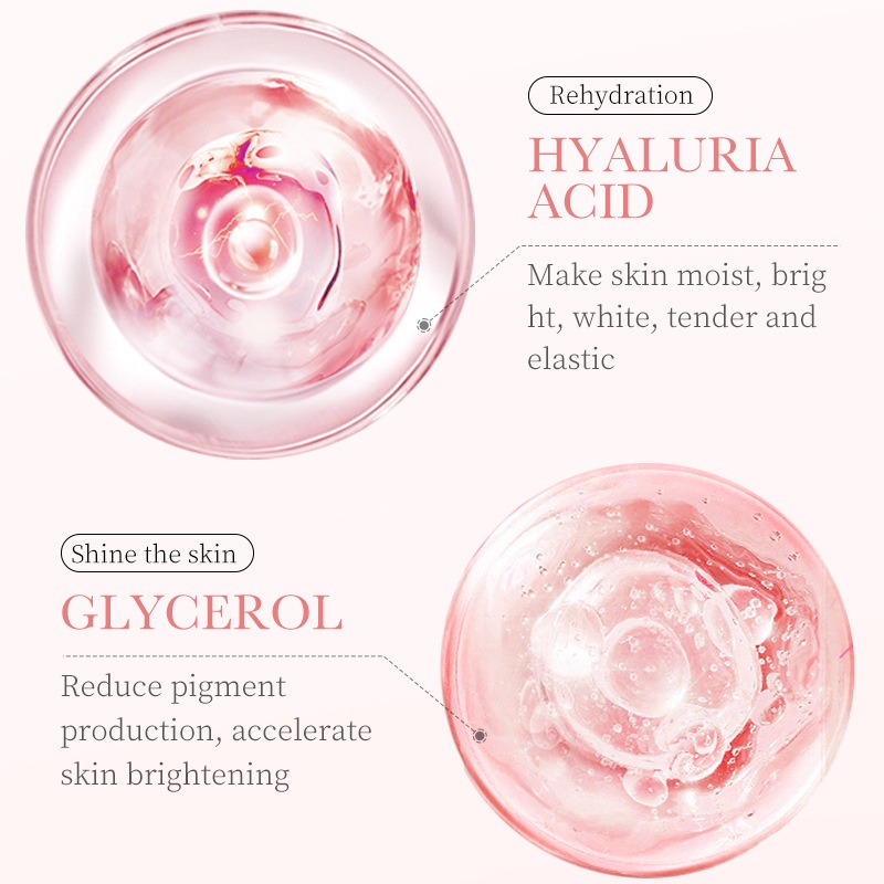 Bioaqua rose hyaluronic acid moisturizer cream hydrating làm sáng tông màu da thu nhỏ lỗ chân lông 50g