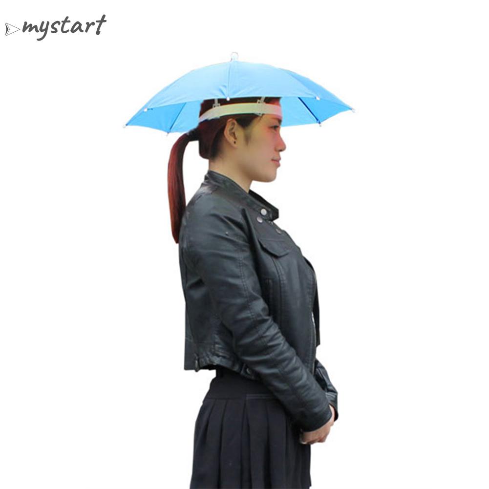 Mũ dù câu cá có thể gập lại ngoài trời mưa che nắng mũ nón chống thấm nước