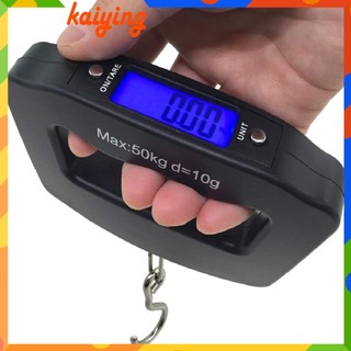 50kg / 10g cân hành lý điện tử cầm tay màn hình lcd cá du lịch cân hành lý kỹ thuật số treo đèn nền cân