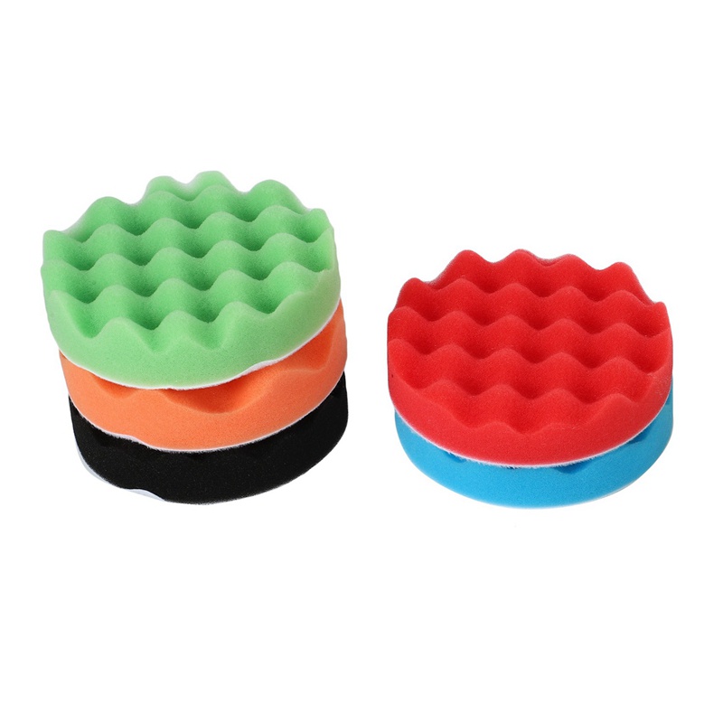 Bộ 8 Đệm Đánh Bóng Xe Hơi 5 Inch Kèm 3 Mũi Khoan Hss