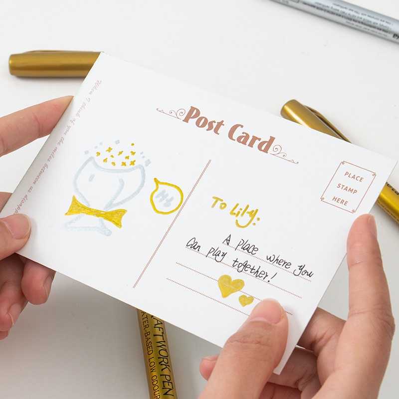 Bút Kim Loại Vẽ Tranh / Bút / Bút / Bút Đánh Dấu / Bút Màu Vàng / Bạc / Văn Phòng Trường Học / Thủ Công