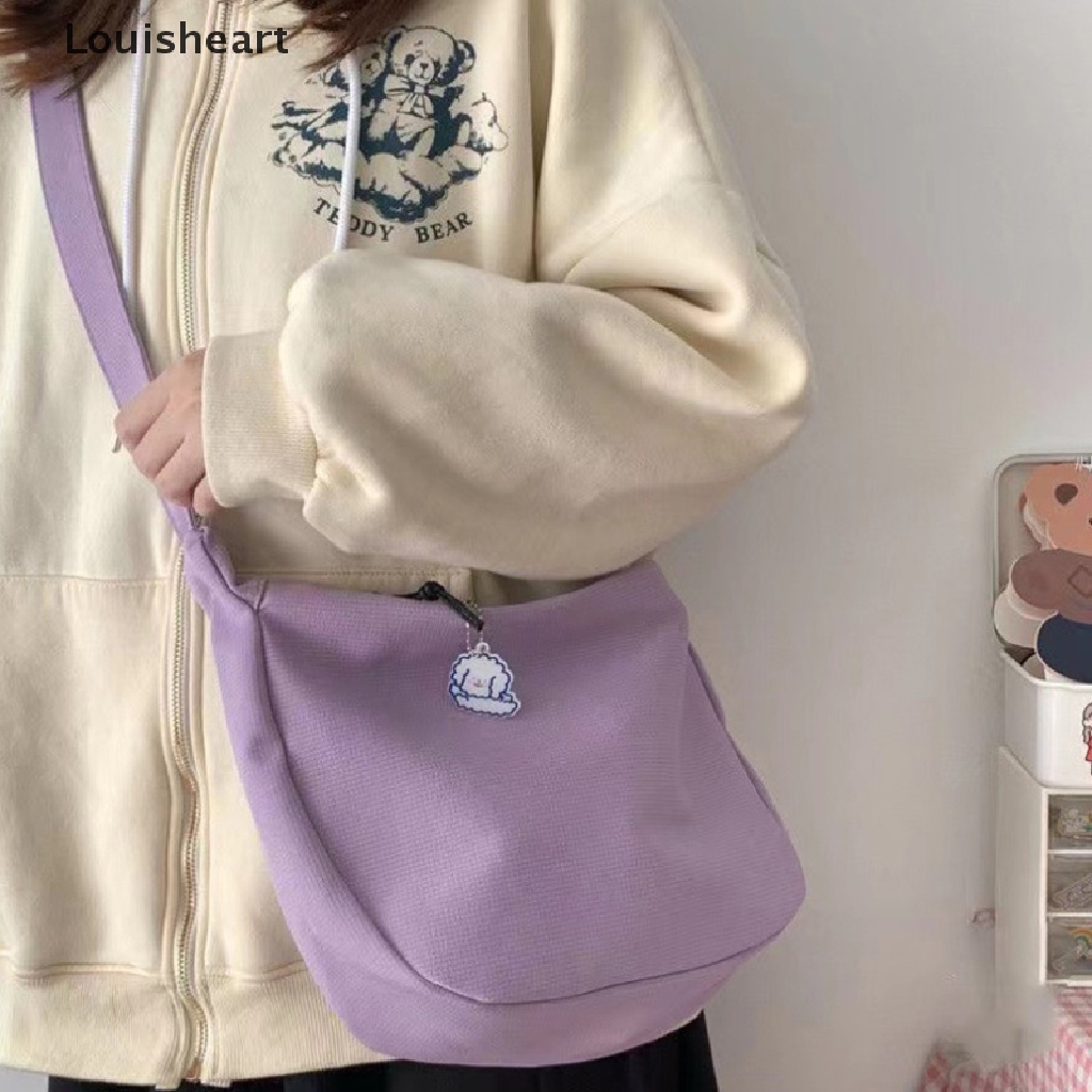 Louisheart Túi Xách Canvas Sức Chứa Lớn Phong Cách Harajuku Nhật Bản Dễ Thương Cho Nữ y2k TFG