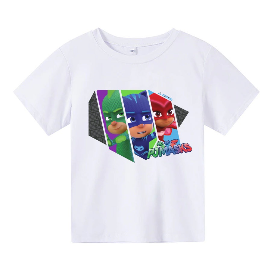 Áo thun cho bé, Áo thun trẻ em PJMASK, 4 màu, có size người lớn, Anam Store