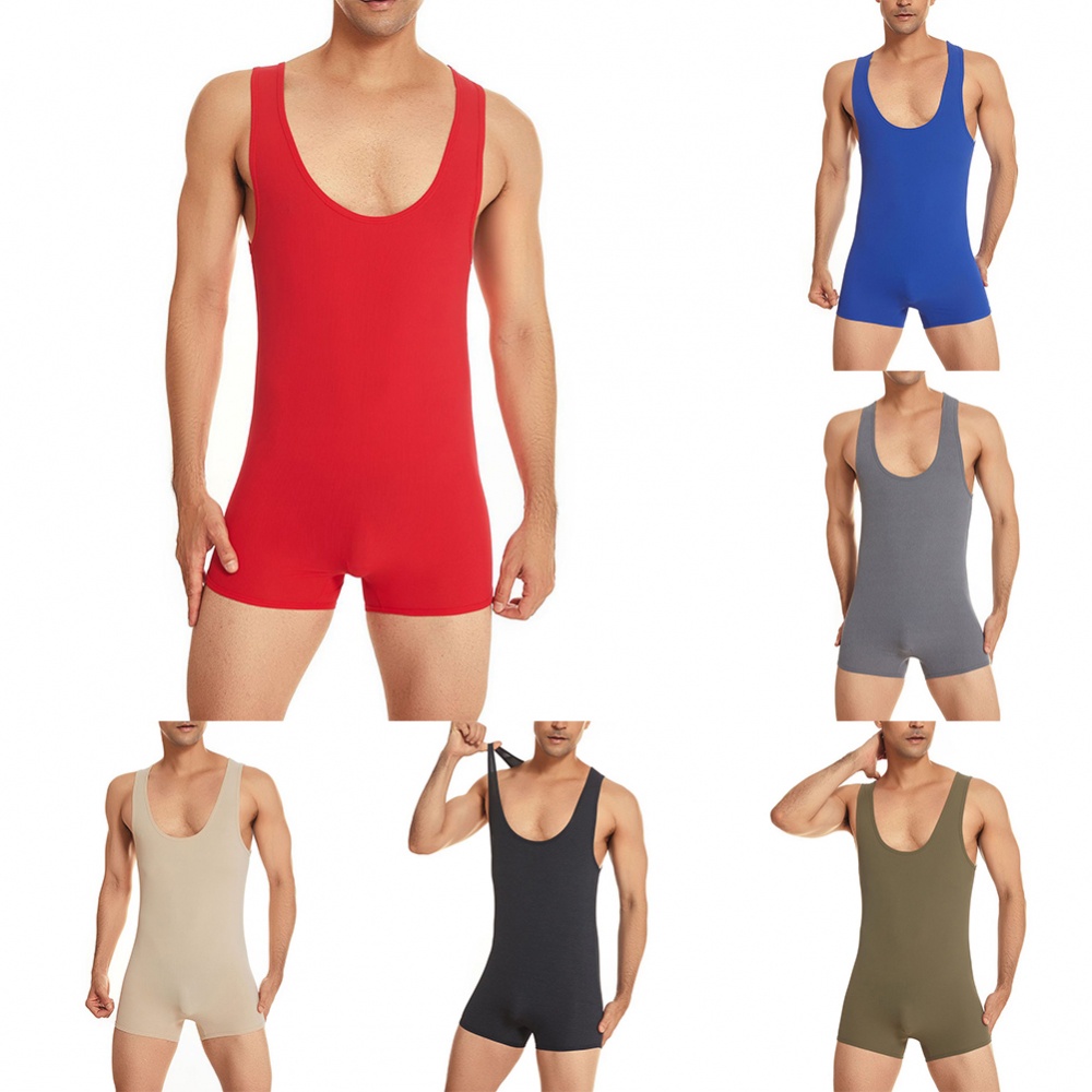Men\s Wrestling Leotard Stretchy Base Layers Boxer Singlet Athletic Bodysuit abs qhww wqhgws