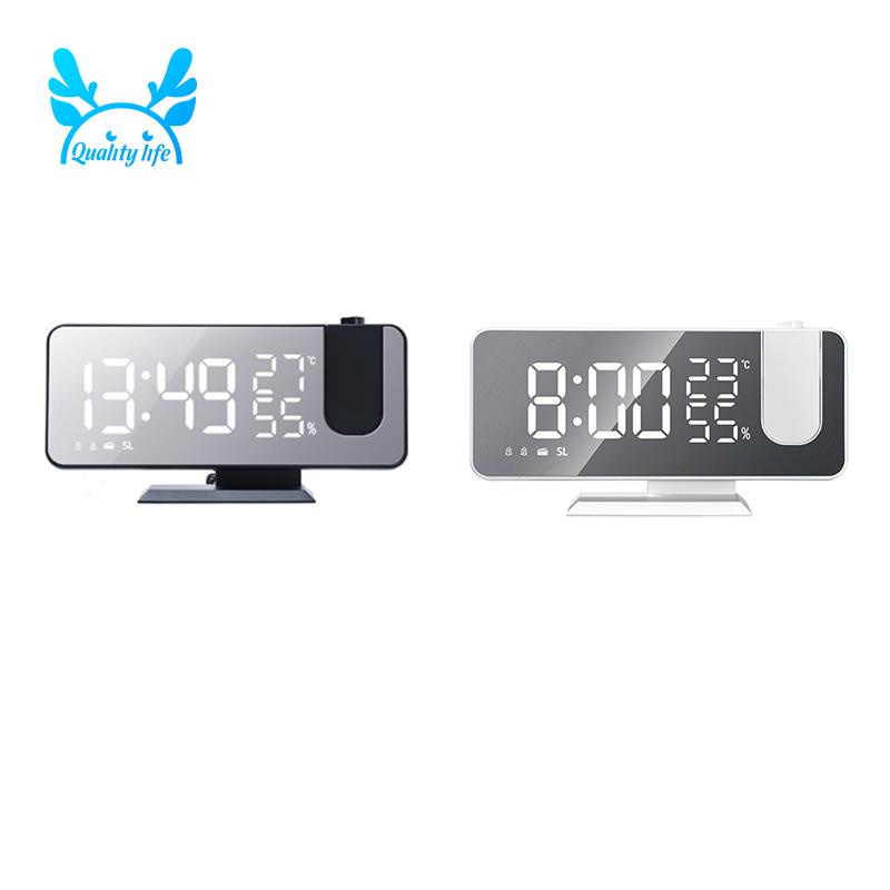 Đồng Hồ Điện Tử Để Bàn Cổng USB 180 Độ° Máy Chiếu Màu Trắng Chất Lượng Cao