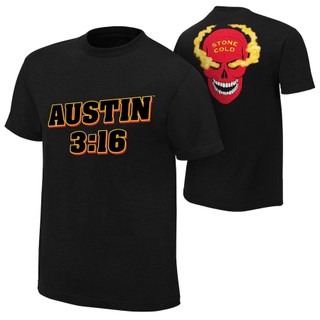 Steve Austin Stomping Mudholes Áo Thun Đen In Hình Đầu Lâu Steve Austin Màu Đỏ Lạnh Cho Nam