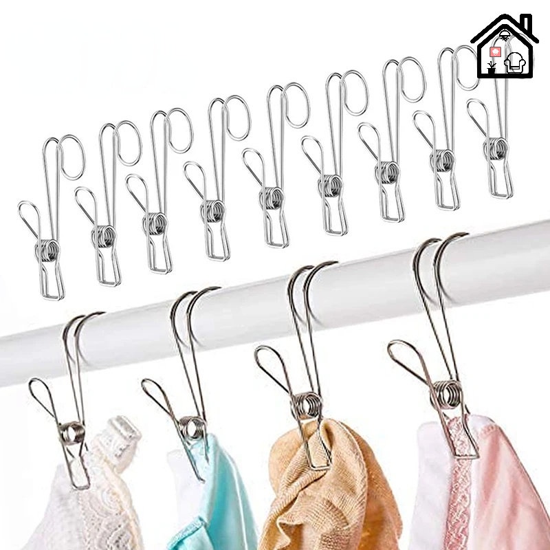 Kẹp Treo Quần Áo Đuôi Dài Có Móc Phơi Khô / Kẹp Dài Đa Năng