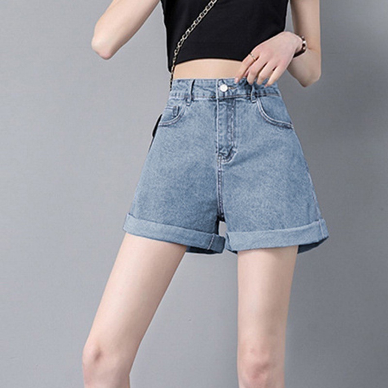 IELGY Quần ngắn ống rộng Lưng Cao Tôn Dáng Hợp Thời Trang Cho Nữ