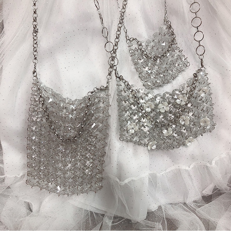 Túi Đeo Chéo Mini Dáng Vuông Chất Liệu Acrylic Cho Nữ