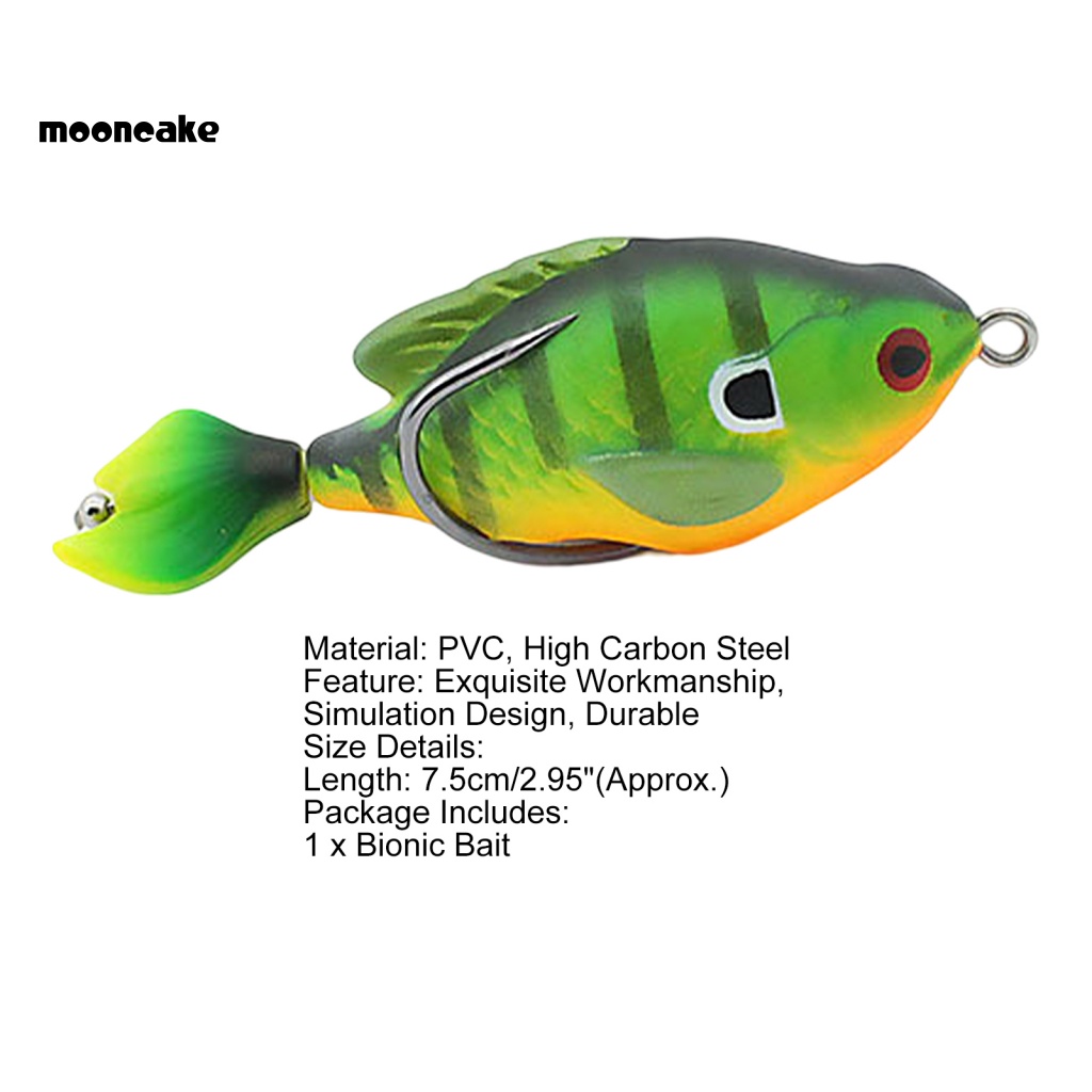 Mồi Câu Cá Giả 3D Không Biến Dạng 7.5CM / 8.6G Có Móc Sắc Bén