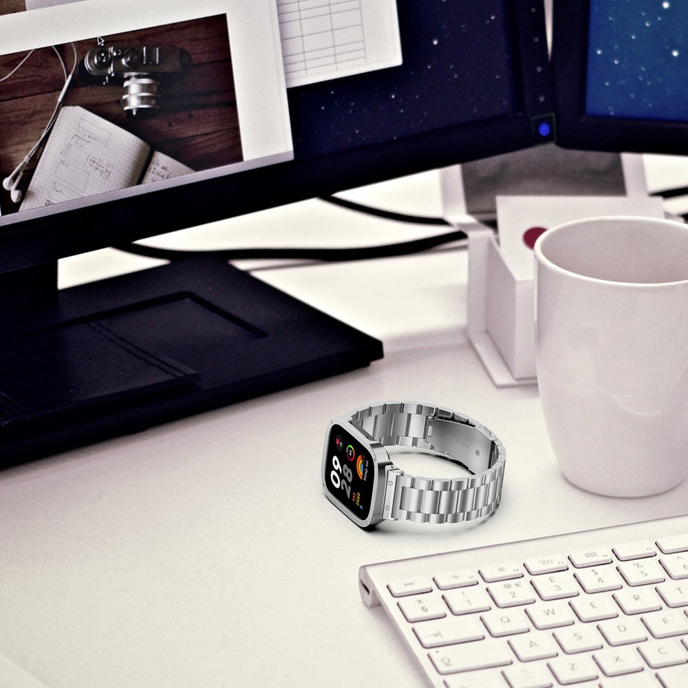 Dây Đeo Inox + Khung Bảo Vệ Cho Đồng Hồ Thông Minh Xiaomi Redmi watch 3 / Mi watch lite3 3