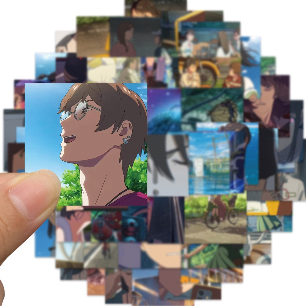 Set 62 sticker Suzume no Tojimari Dán Trang Trí Điện Thoại / Sổ Tay diy Sáng Tạo Chống Thấm Nước