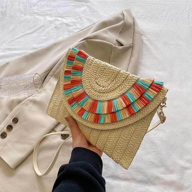 Túi Xách Đeo Vai Phối Tua Rua Thời Trang 2023 Cho Nữ