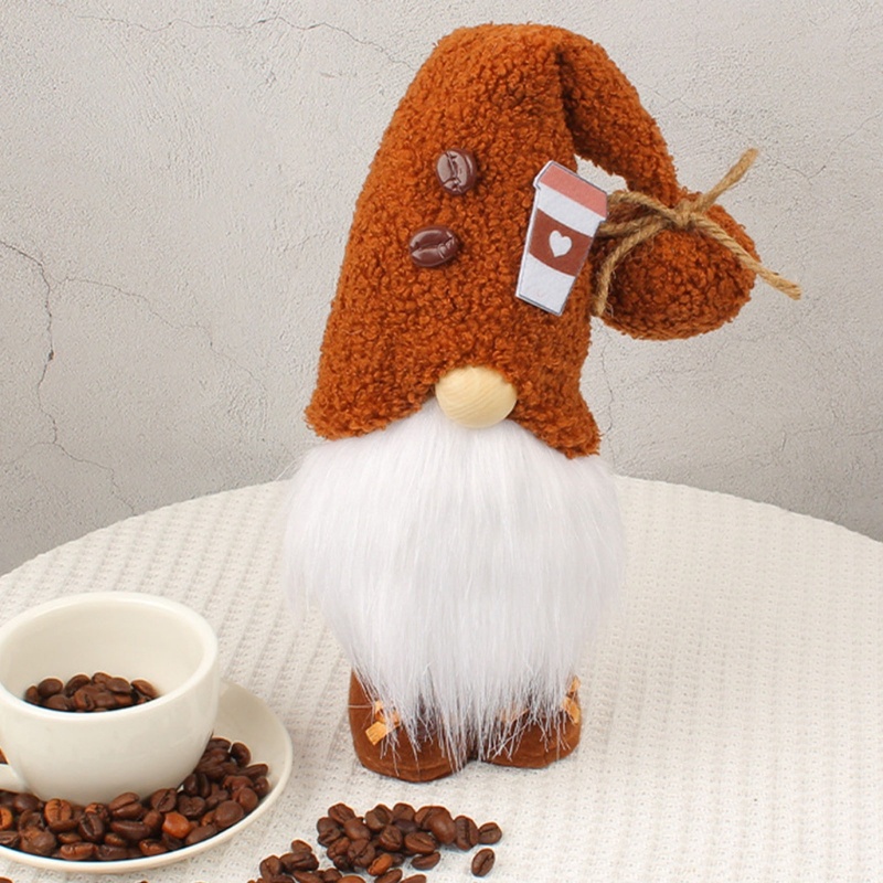 Set 2 Tượng Gnome Cà Phê Đứng Để Trang Trí