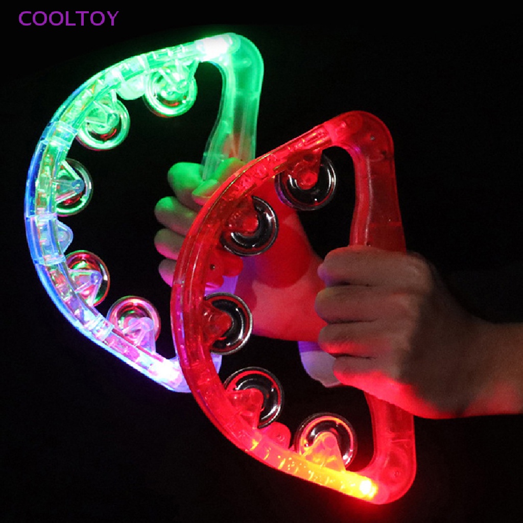 Cooltoy Đồ Chơi Trống Lắc Tambourine Có Đèn LED Màu Sắc Ngẫu Nhiên