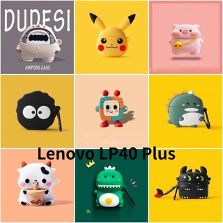 【Cio Lenovo LP40 Plus ốp tai ng Case Vỏ Bảo Vệ Hộp Sạc Tai Nghe Lenovo LP40 Plus Hình Cá Mập Đáng Yêu 