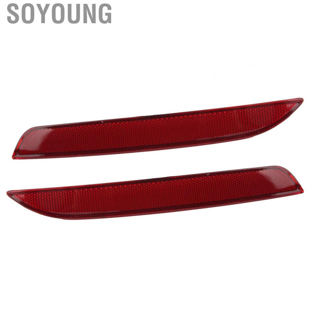 Soyoung Bumper Warning Reflector  High Visibility Waterproof Professional Rear Easy To Install ABS Plastic for F10 5 SERIES 2010‑2016