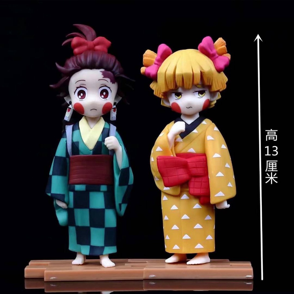 Mô Hình Nhân Vật Kimetsu no Yaiba Mùa 2 Tanjirou Zenitsu Trong Truyện Tranh Demon Slayer: Kimetsu no Yaiba Trang Trí Nhà Cửa