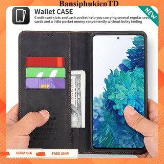 [Giá sỉ] Bao da nam châm Samsung Note 10 Plus, Note 9, Note 8, bao da điện thoại kiểu ví, da mịn