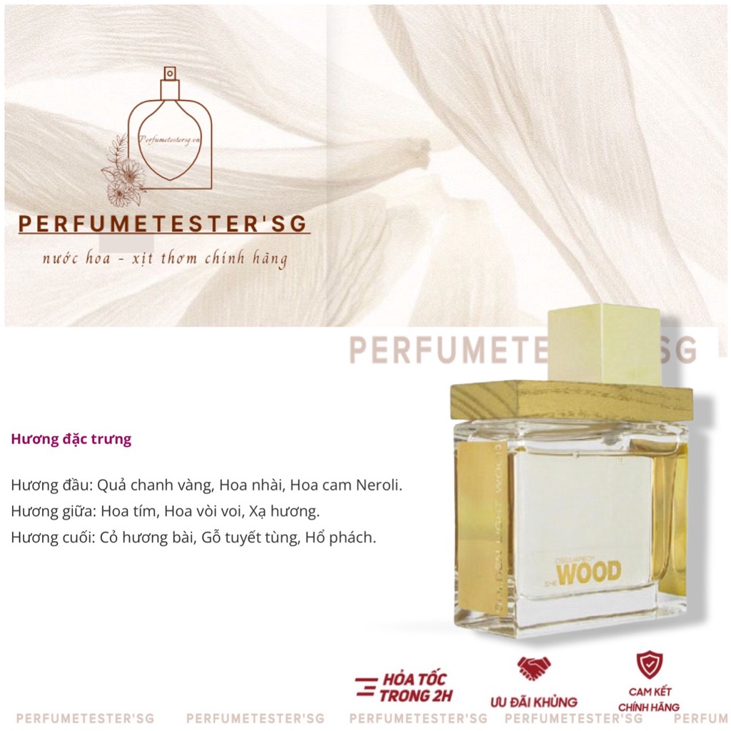 Nước hoa nữ She Wood Golden Light Wood  DSQUARED2 -perfumetester