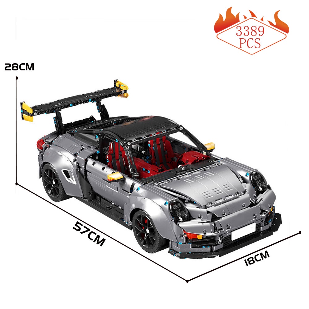 Đồ chơi lắp ráp mô hình siêu xe TGL T5026 1:8 technology GT2RS-911 speed car toys