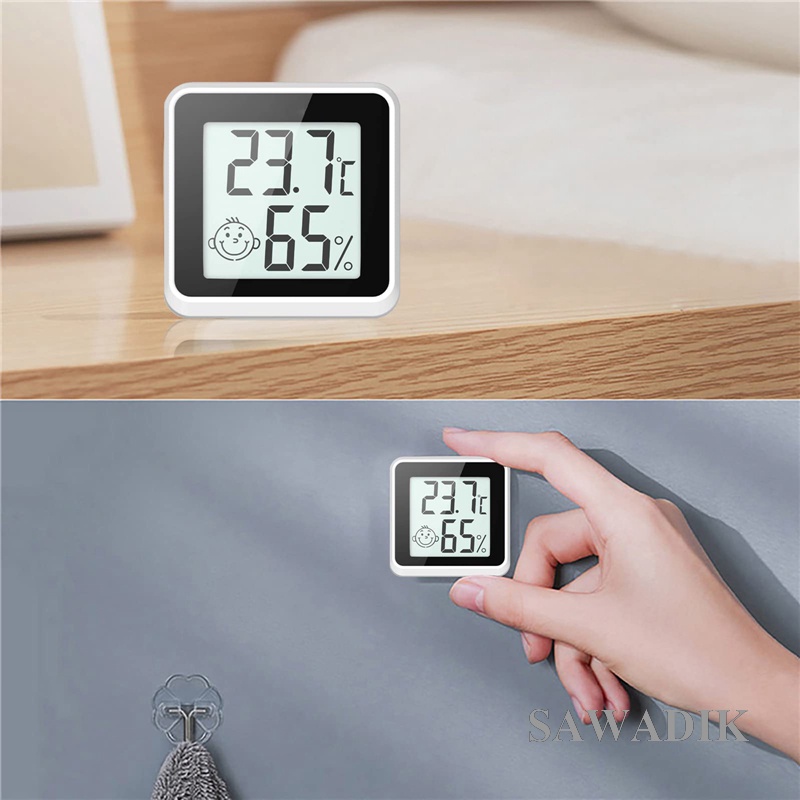 Nhiệt Kế Kỹ Thuật Số Mini Đo Độ Ẩm Chính Xác Cao Dành Cho Văn Phòng / Nhà Cửa / Sân Vườn