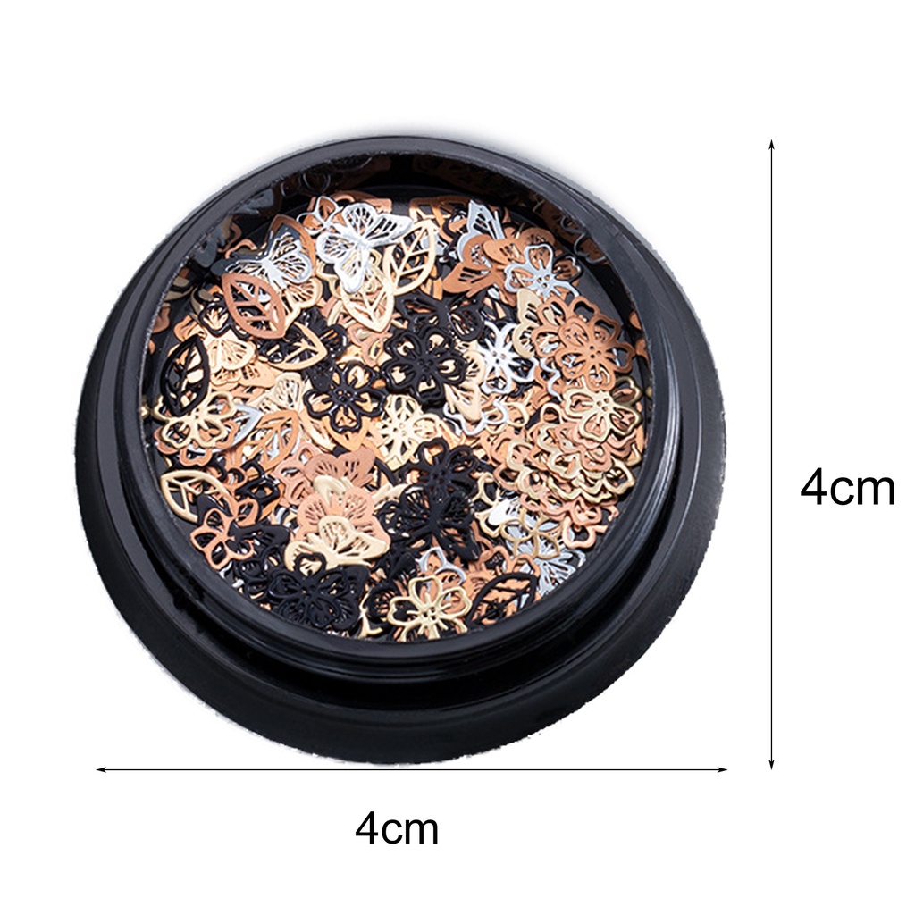 Hộp 120 Miếng Dán Kim Loại Trang Trí Móng Tay Nghệ Thuật Phong Cách Halloween