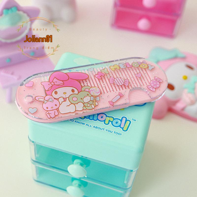 🎐Joliann🎐Lược Chải Tóc Mini Bằng Nhựa Họa Tiết Hoạt Hình Kuromi Melody Dễ Thương Cho Bé Gái